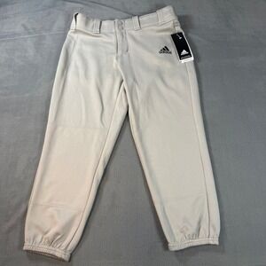 Adidas Womens Softball Belted Pant Grey Aeroready Classic Fit WBA12009 Small NWT